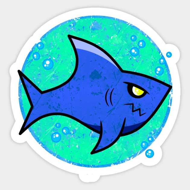 Blue Shark 3 Sticker by RD Doodles